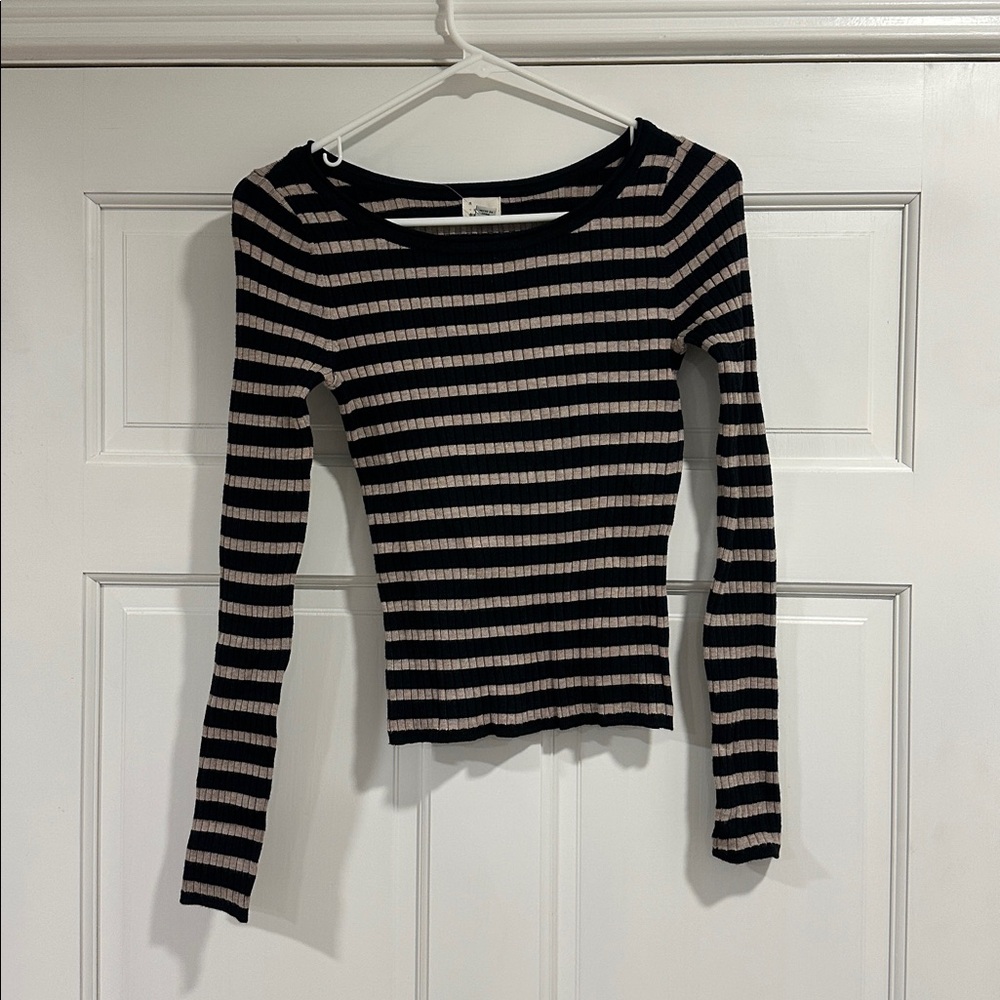 A New Day Black and Tan Sweater